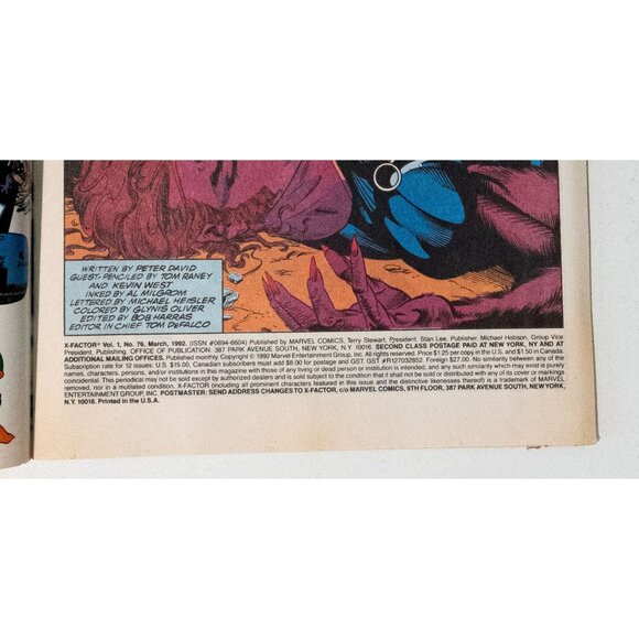 Marvel Comics X-Factor Issue #76 Wolfbane Goes Wild 1992 - Picture 9 of 9